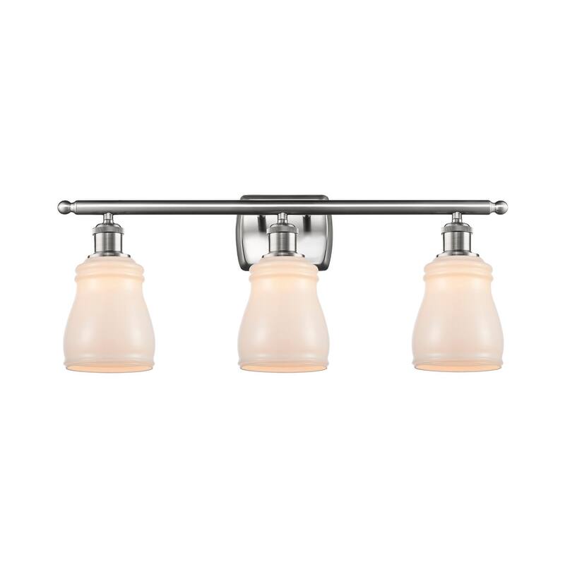 Innovations Lighting Ellery 3 Light 26" Wide Bathroom Vanity Light - Brushed Satin Nickel / White