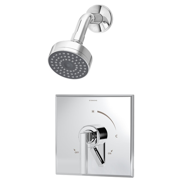 Symmons S-3601 Duro Shower Trim Package with Single Function Shower Head and Double Lever Handle