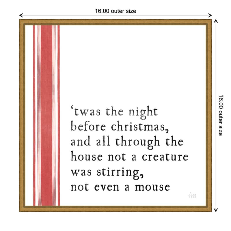 Simple Christmas I by Laura Marshall Framed Canvas Art
