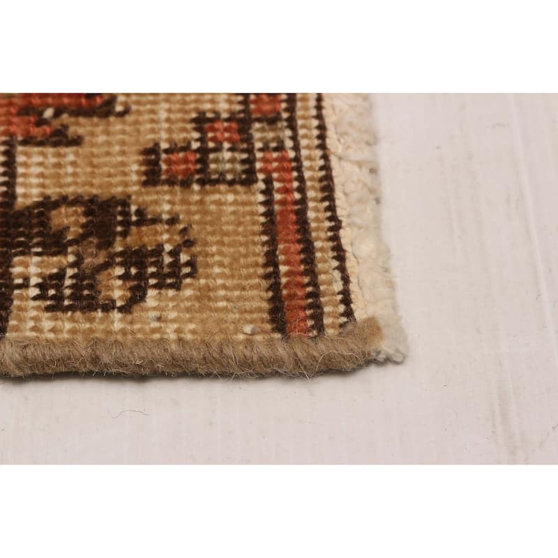 ECARPETGALLERY Hand-knotted Antalya Vintage Copper Wool Rug - 3'1 x 13'7