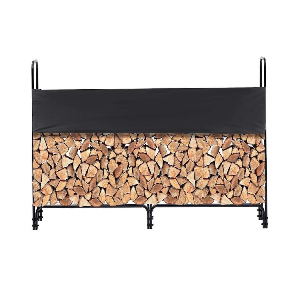 Outdoor Firewood Rack with Cover