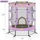 preview thumbnail 10 of 8, Trampolines 4.5FT Round Mini Trampoline with Enclosure