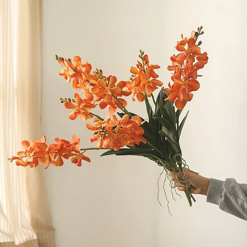 RusticReach Faux Vanda Orchid Stem 24" Tall