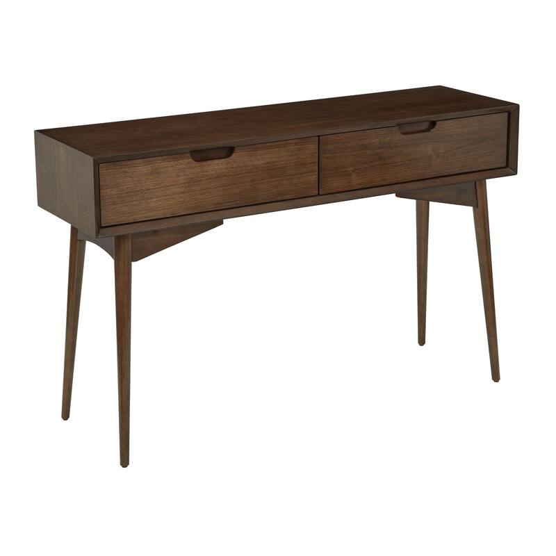 Mid Century Copenhagen Console Table in Walnut Finish