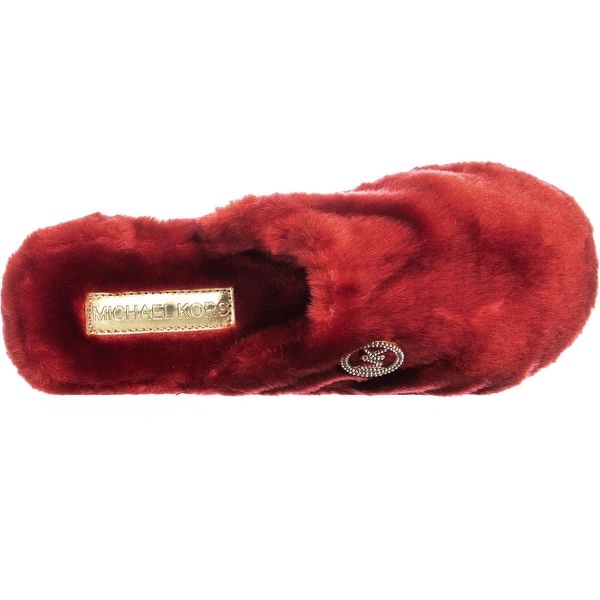 michael kors red slippers