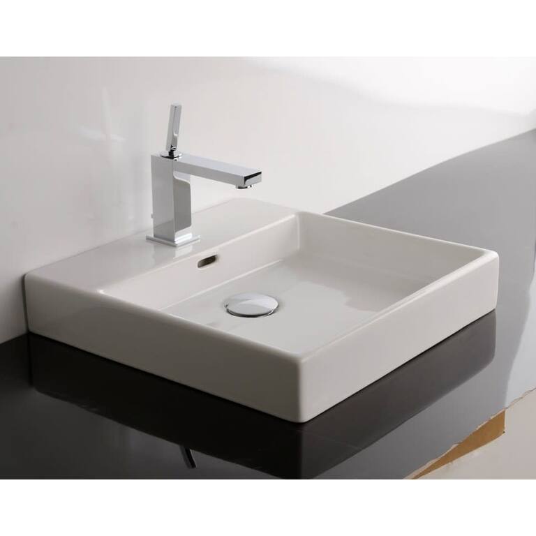 WS Bath Collections Unlimited 18-5/16" Rectangular Ceramic Vessel or