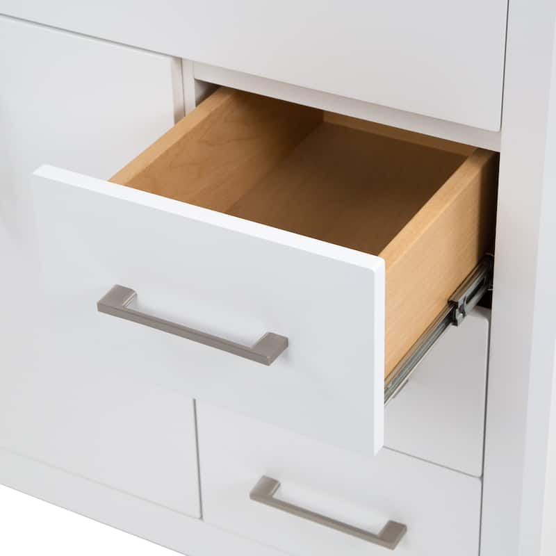Spring Mill Cabinets Salil 48.5" Bathroom Vanity With Cabinet, 4 Drawers, and White Sink Top
