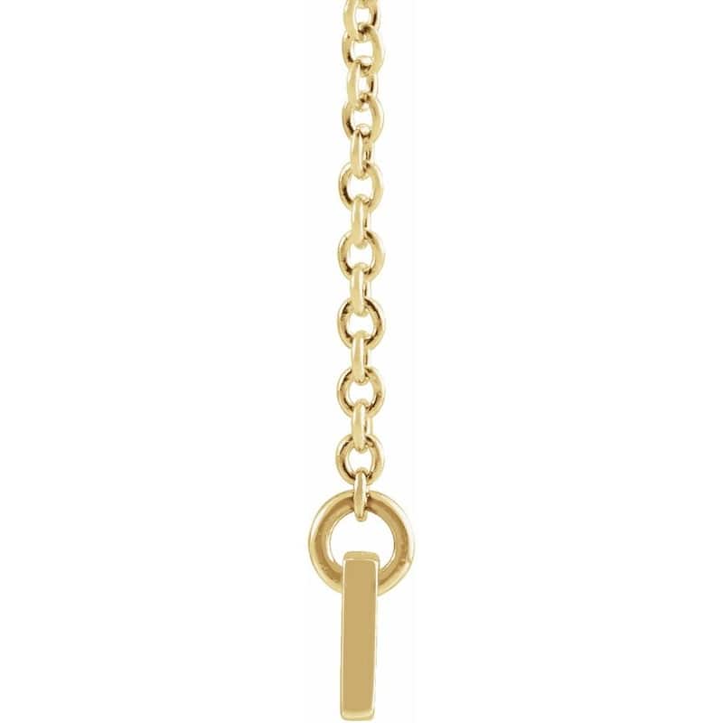 Curata 14k Yellow Gold 34x4mm 18 Inch Polished Bar Necklace