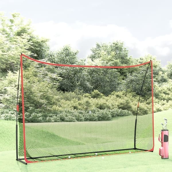 slide 2 of 8, vidaXL Golf Practice Net Black and Red 120.1"x35.8"x83.9" Polyester