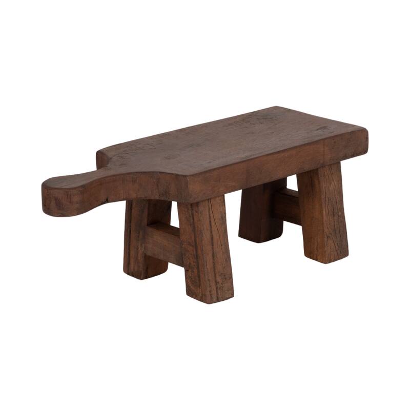 Reclaim Wood Riser Tray With Handle - Brown, 16" - 16.0"