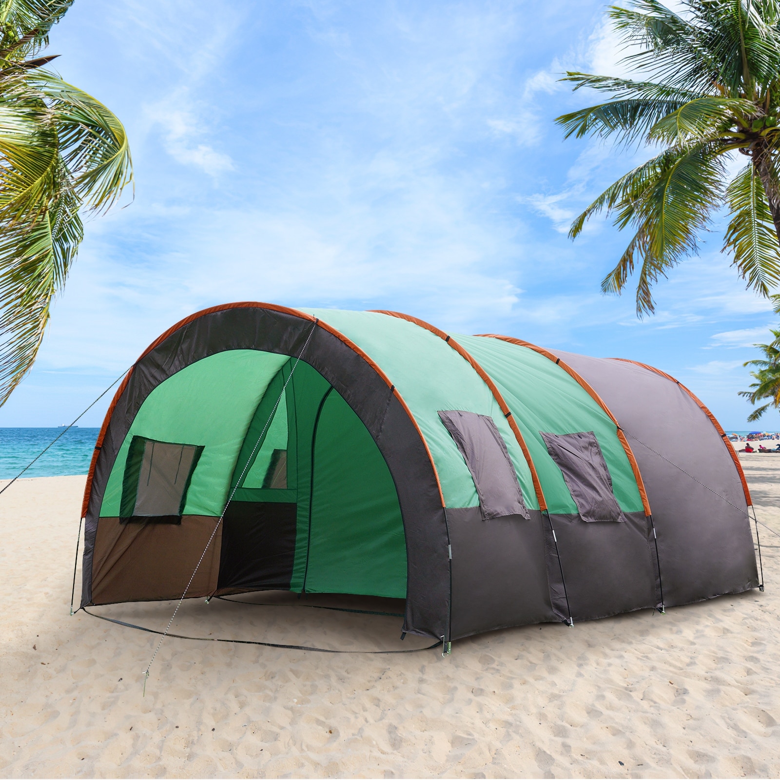 8 10 Camping Tent People Tunnel Tent Large Outdoor Camping 15.7 X 10.2
