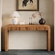 preview thumbnail 5 of 48, 54.3" Rustic Console Table with Fluted Drawers for Entryway or Living Room Brown