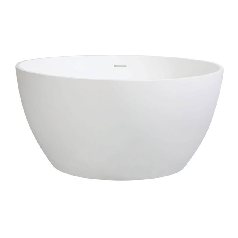 Kingston Brass VRTRO454523 Aqua Eden Acrticstone 45-Inch Round Solid - Matte White