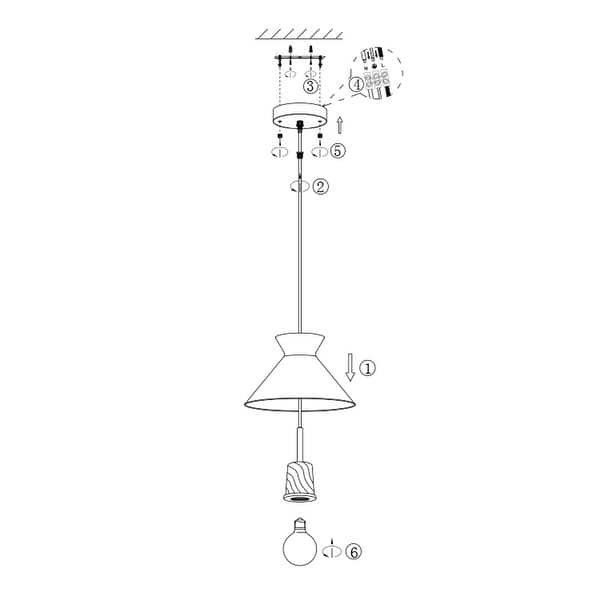 dimension image slide 4 of 8, 1 - Light Modern Metal 11.02" Bowl Dome Island Pendant Light