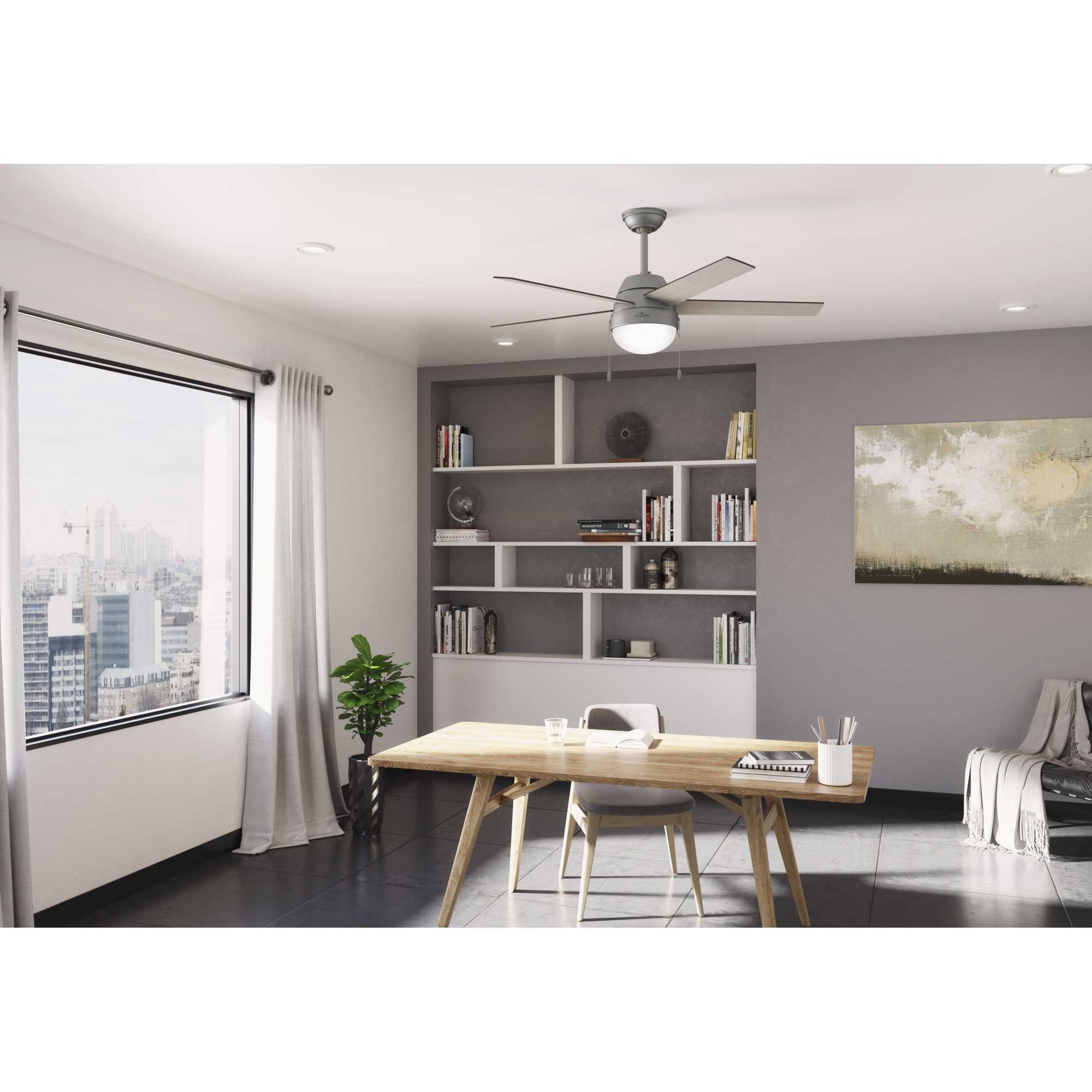 Hunter 52" Anslee Ceiling Fan with LED Light and Pull Chain, Modern, Transitional