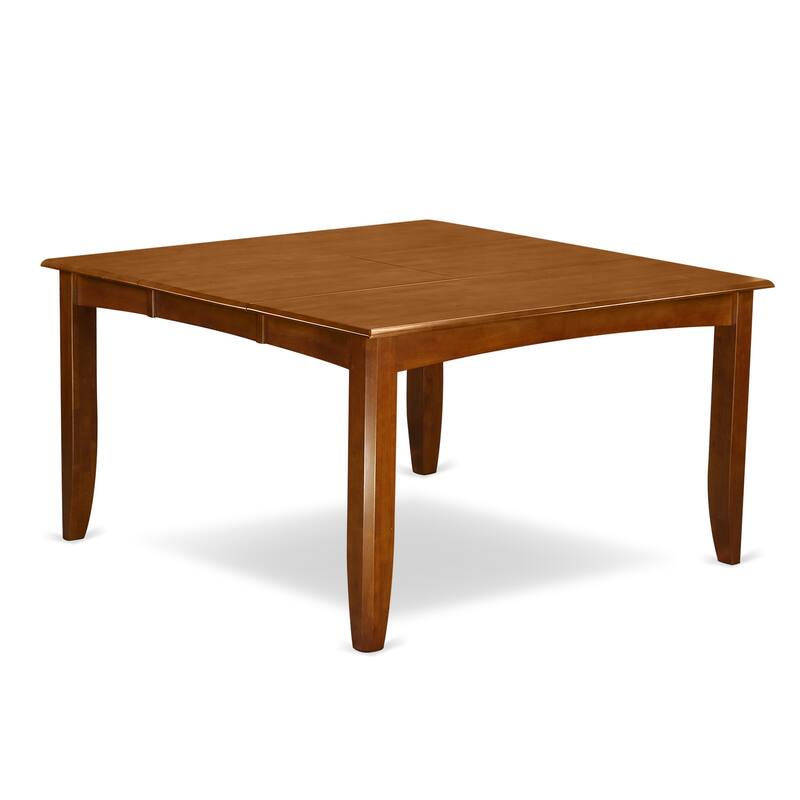 HomeStock 9-Piece Square Saddle Brown Finish Solid Wood Top Dining Table with 8-Chairs with Lattice Back
