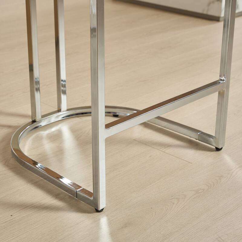 GDF Studio - Riveton Modern Velvet Upholstered Counter Height Bar Stools with Button Tufted Back & Rivet Trim (Set of 2)