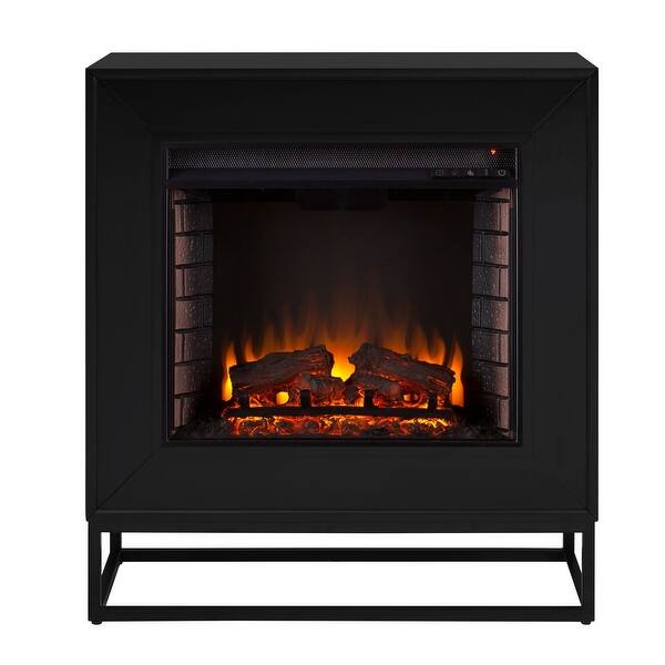 Shop 36 5 Black Contemporary Rectangular Electric Fireplace
