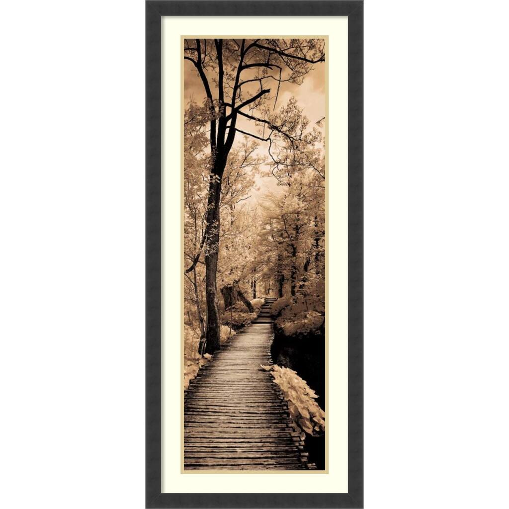 Framed Art Print 'A Quiet Stroll I' by Ily Szilagyi 18 x 42-inch