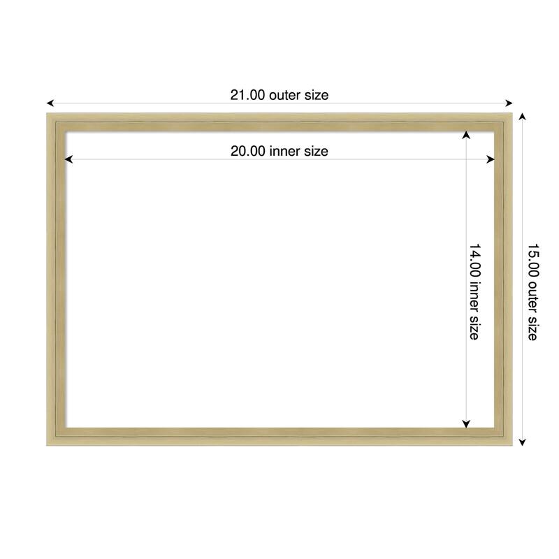 Amanti Art Lucie Black Framed Dry Erase Magnetic Board - 21 x 15 in - Lucie Champagne