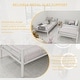 preview thumbnail 15 of 13, Twin Over Twin Modern Convertible Metal Bunk Bed with Ladders and Guardrail