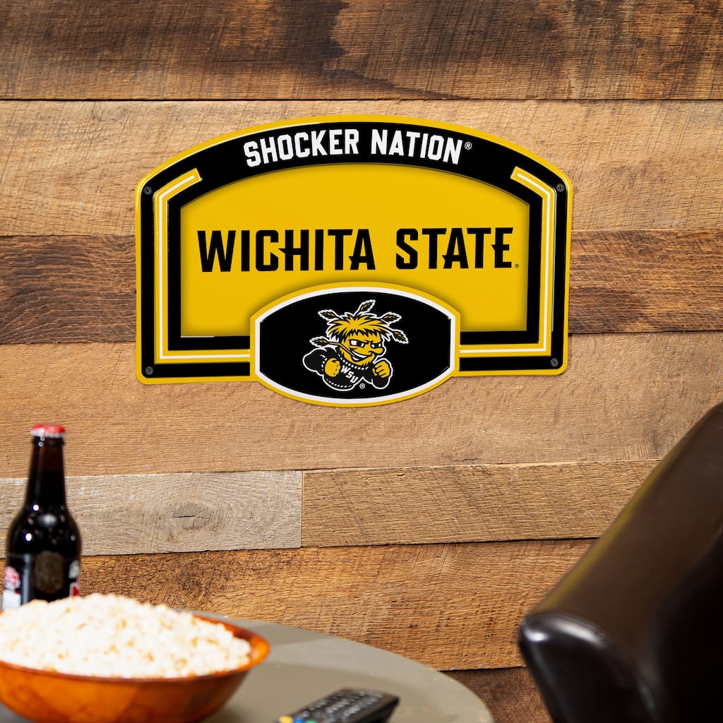 Wichita State University Embossed Steel Wall Sign, 11" x 17"