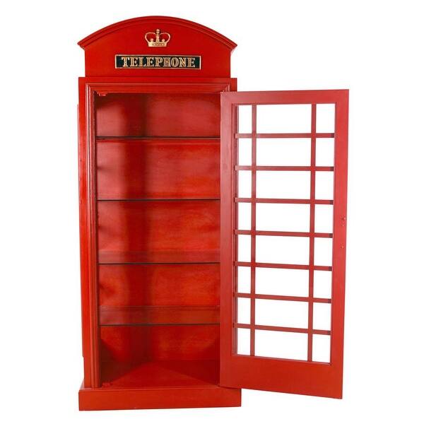 Shop Design Toscano British Telephone Booth Display Cabinet On