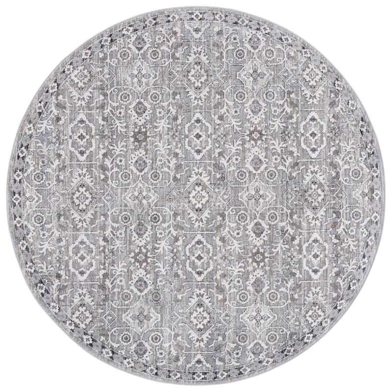 SAFAVIEH Lauren Ralph Lauren Ninaz Rug - 6'7" Round - Grey/Ivory