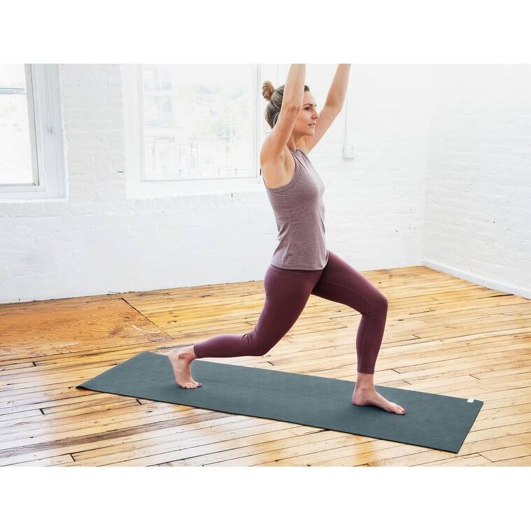 Sol Living Yoga Mat Natural Rubber Non Slip Extra Thick Exercise Mat for Yoga, Pilate, Mediation 24 -in x 72 -in