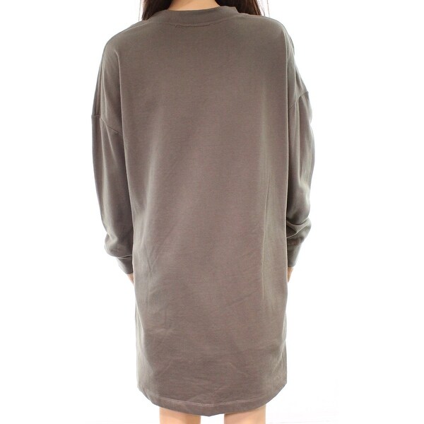 olive green sweatshirt dress
