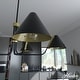 preview thumbnail 1 of 9, Hunter Grove Isle 5-Light Chandelier, Dining Room, Entry, Mid-Century Modern, Geometric Matte Black