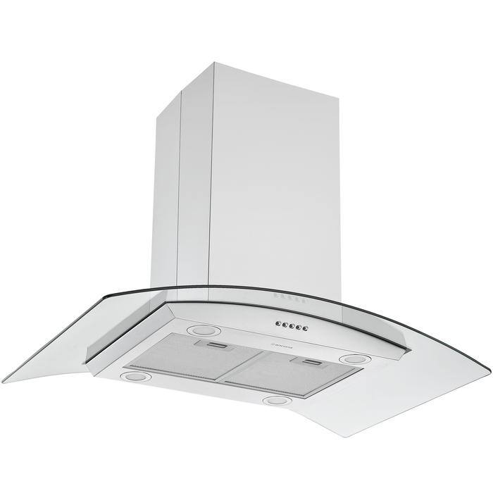 Ancona 36 in. Island Mount Glass Canopy Range Hood in Stainless Steel