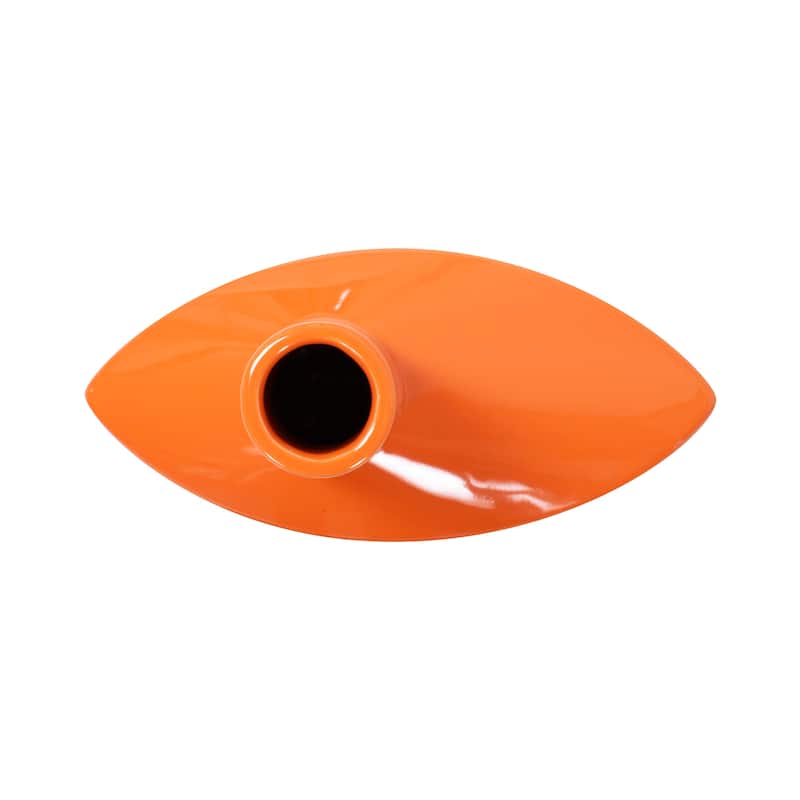 Allan Andrews Contemporary Glossy Orange Ceramic Vase