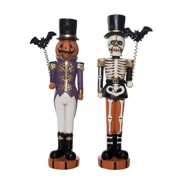 Ornativity Christmas Scary Skeleton Nutcracker – Black And White Wooden Day Of The Dead Skeletal Nutcracker Man With Top Hat Xmas And Halloween Themed Holiday Nut Cracker Figure Decorations 15