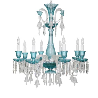 Pasargad Home Elegant Murano-Style Glass Chandelier - 30"D x 32"H
