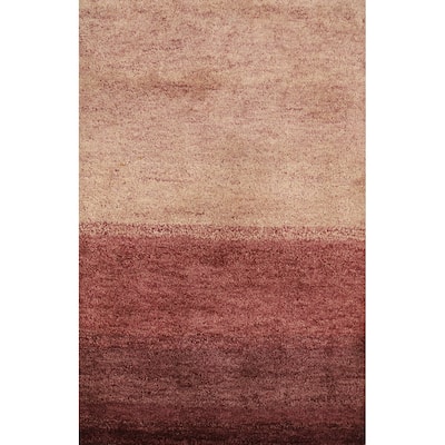 Hand Knotted Oriental 100% Wool Carpet Modern Modern Multi-Colored Gabbeh Area Rug - 2' 11'' X 2' 1''