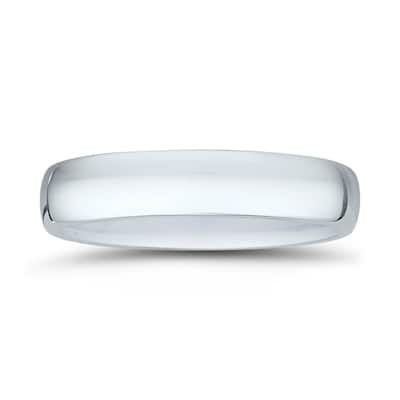 4mm Domed Comfort Fit Wedding Band in 950 Platinum