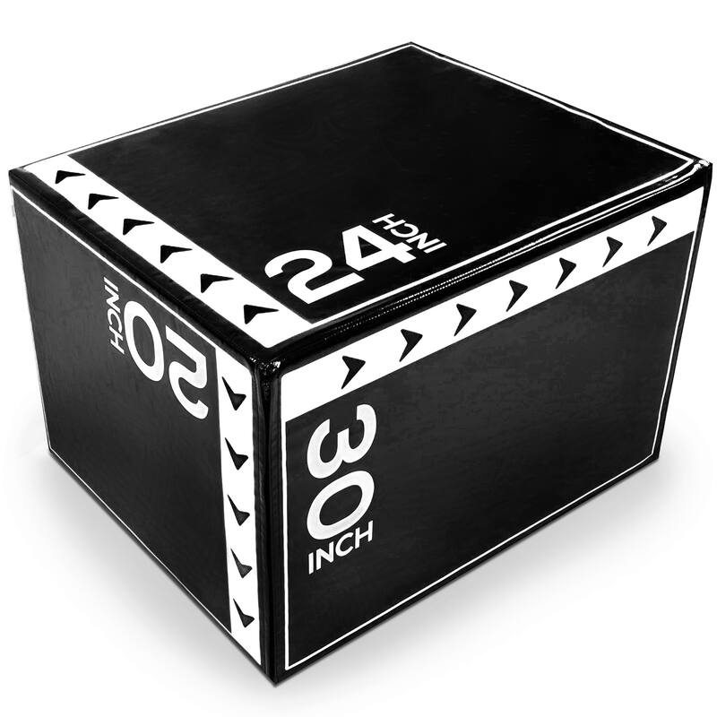 BalanceFrom Fitness 60 Pound Versatile 3-in-1 Plyometric Jumping Exercise Box - 20 x 24 x 30 inch (60lbs)