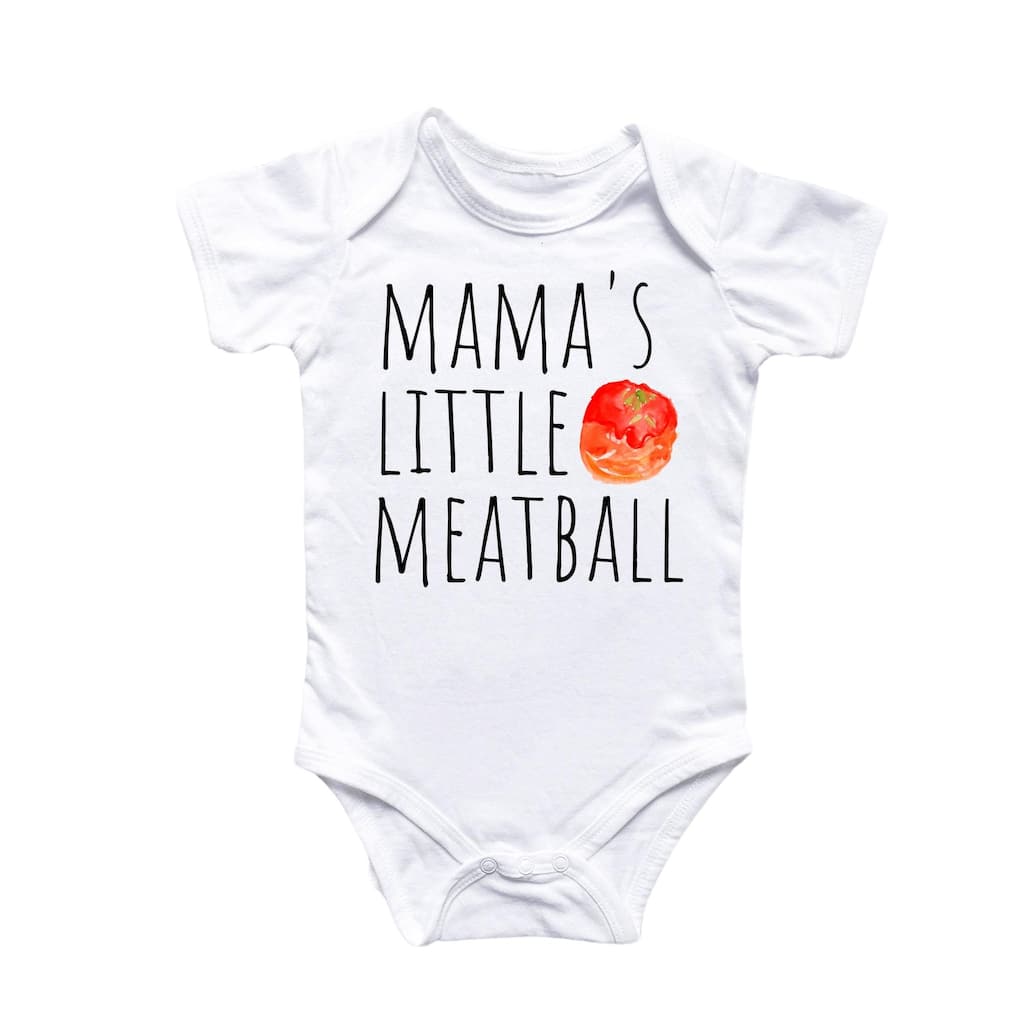 Little Meatball Italian - Baby Boy Girl Clothes Infant Bodysuit Funny Cute Newborn