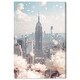 preview thumbnail 1 of 5, Peonies Over New York Canvas by Art Remedy, Gallery Wrapped 10" x 15"
