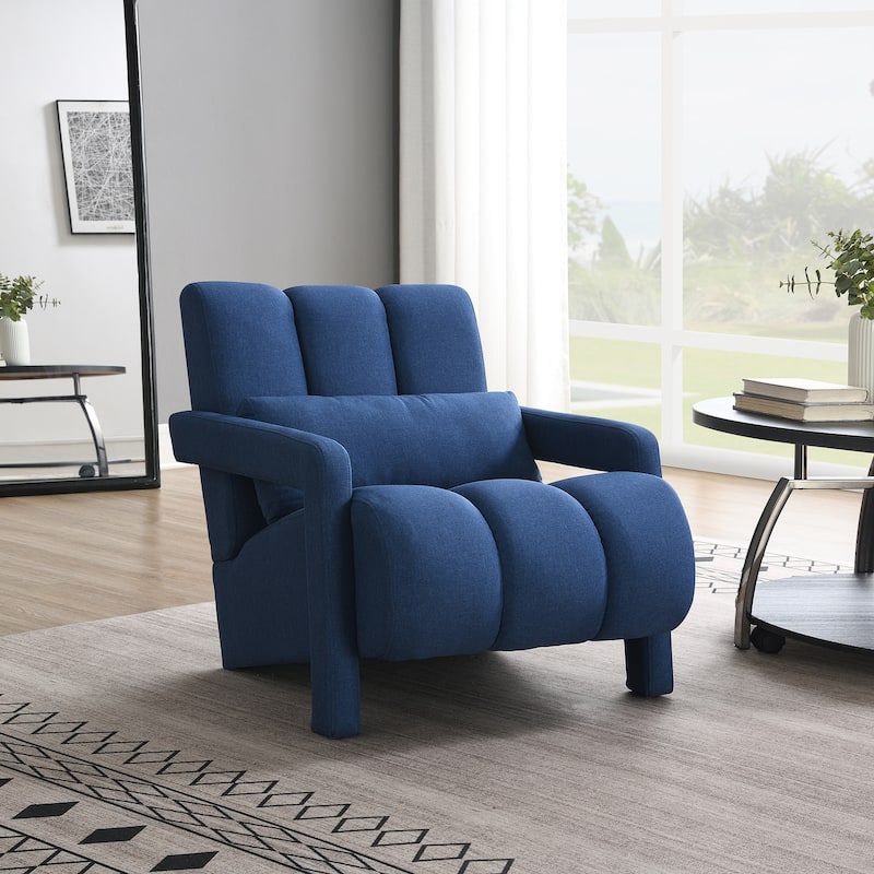 Modern Upholstered accent chair with a pillow