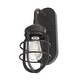 preview thumbnail 4 of 7, Hunter Starklake 1-Light Wall Sconce, Industrial, Caged, Rustic, Damp Rated