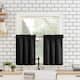 No. 918 Martine Microfiber Semi-Sheer Rod Pocket Kitchen Curtain Valance and Tiers Set