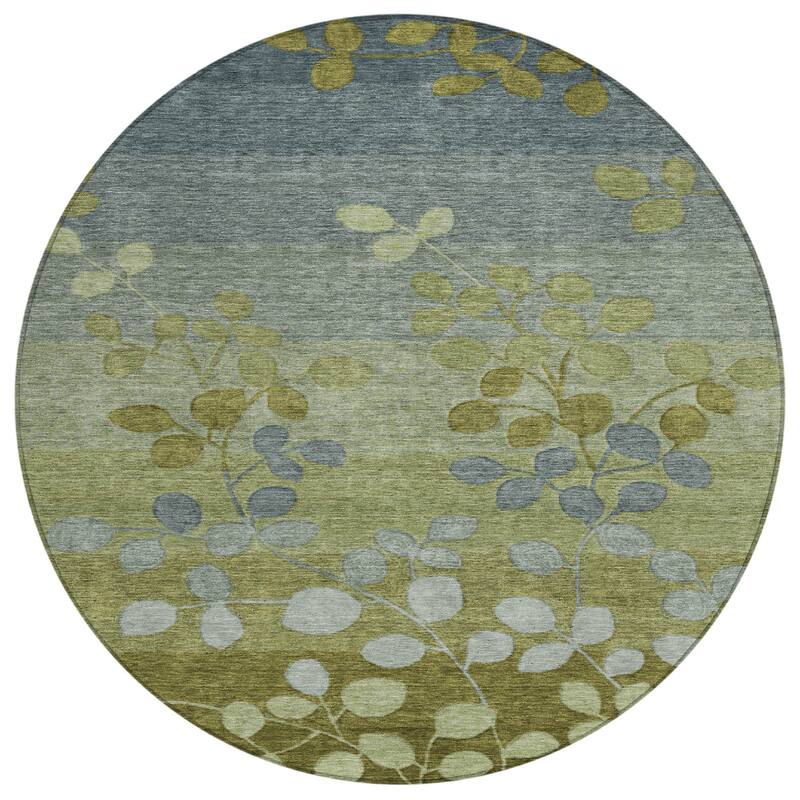 HomeRoots Floral Transitional Rectangle Outdoor Rug