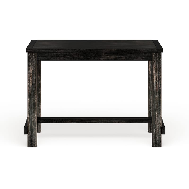 Vevo Rustic Black 60-inch Wide Solid Wood Bar Table by Furniture of America