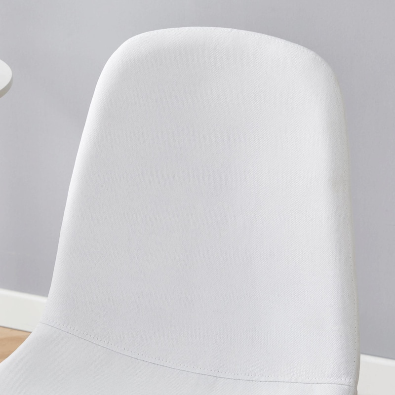 Kitchen Chair Dressing Chair White Black Office Chair Set of 4 Side Chair Accent Chair Coffee Chair with Metal Legs