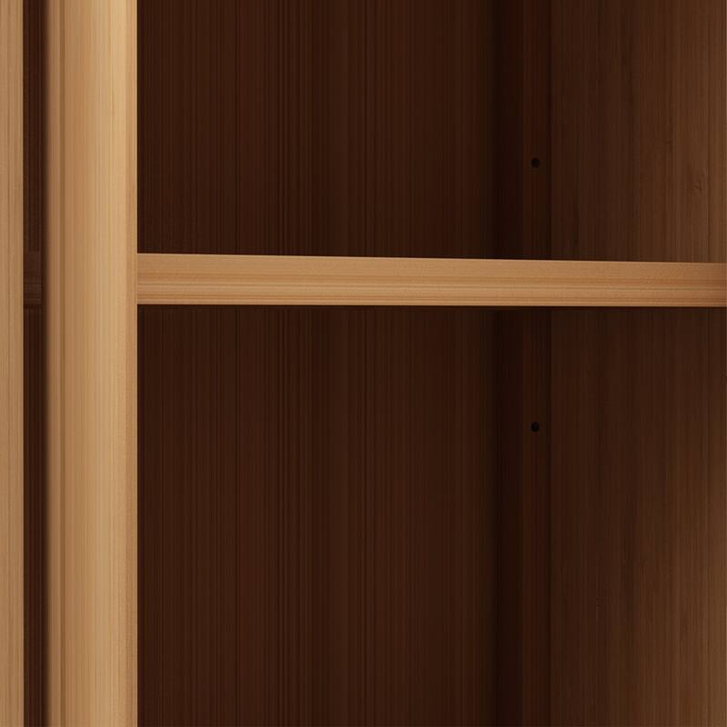 32" Tall Wood 2-door Bathroom Cabinet in Neutral with Interior Shelf