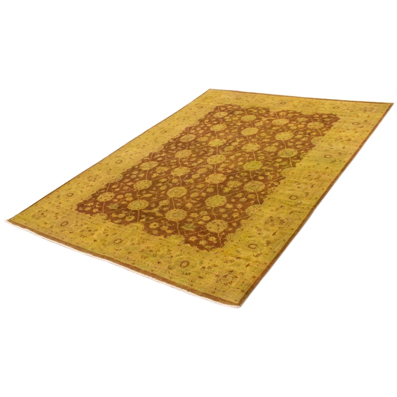 ECARPETGALLERY Hand-knotted Vibrance Brown Wool Rug - 8'1 x 11'3