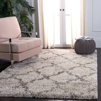 SAFAVIEH Hudson Shag Irmlind Trellis 2-inch Thick Rug