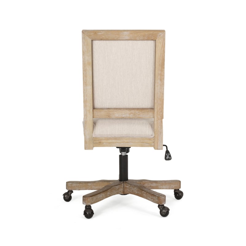 Sandine Upholstered Swivel Office Chair by Christopher Knight Home
